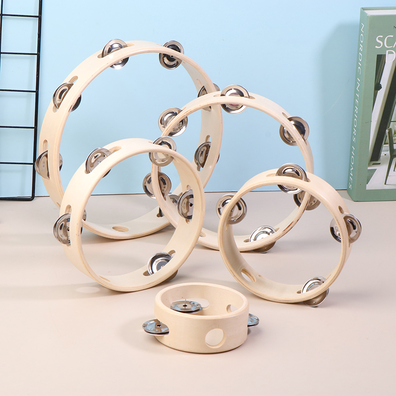 Musical Instrument Tambourine - 4/6/7/8/10Inch Hand Drums Toys Education Orff