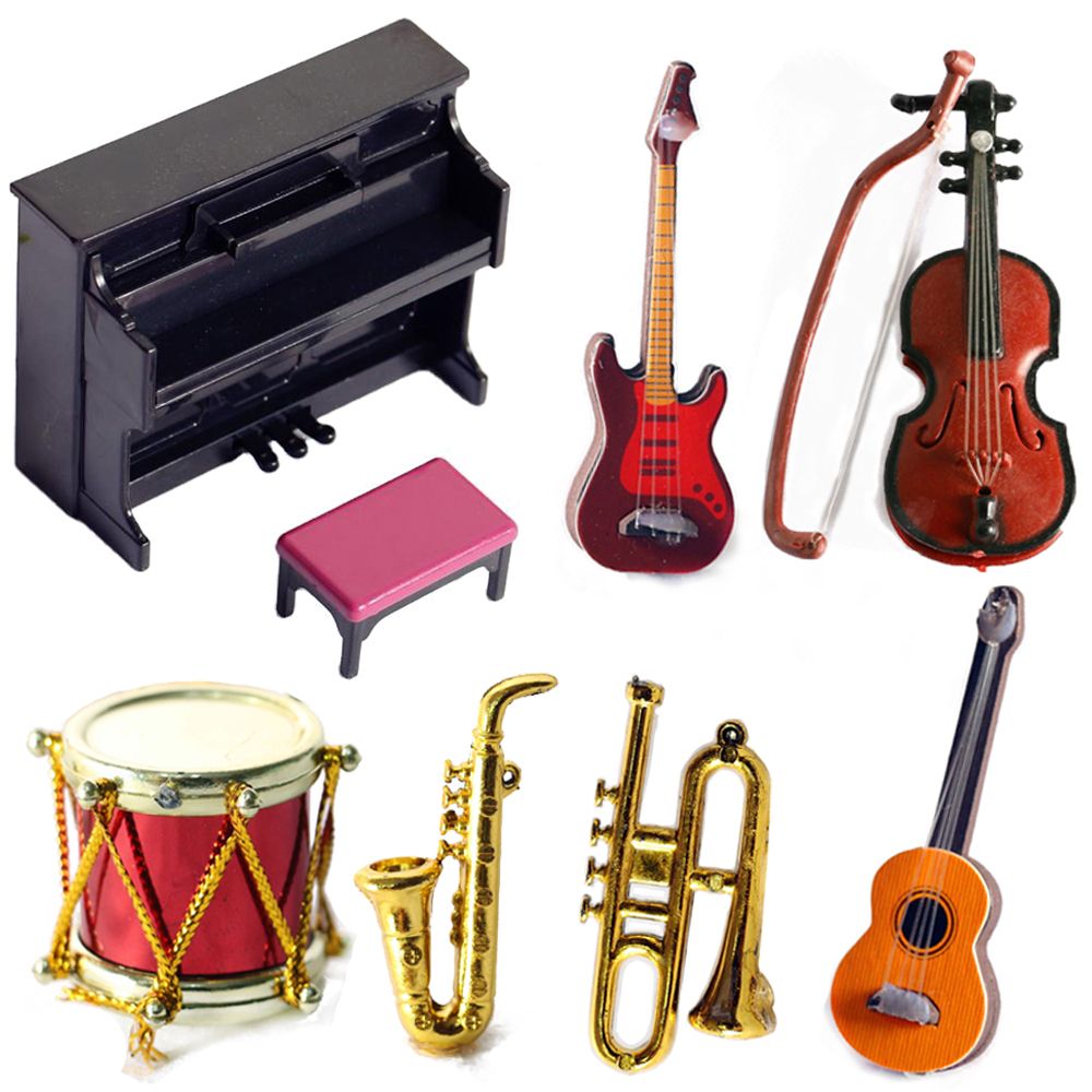 Musical Instrument Lyre - Miniature Doll Musical Instruments 1/12 Scale