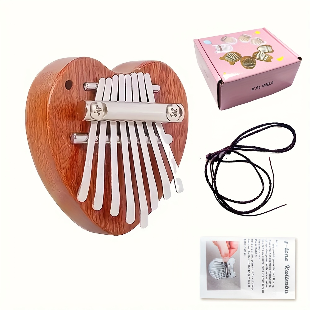 A Musical Instrument With Keys - 8 Key Mini Wooden Kalimba Piano,