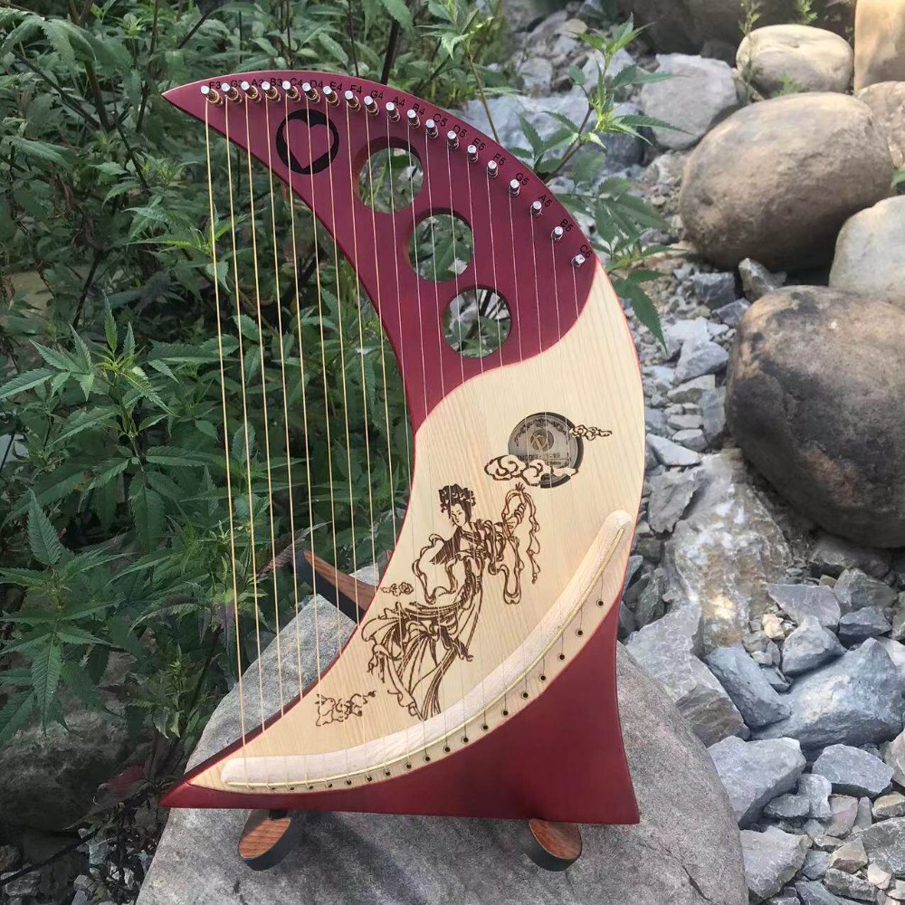 Vintage Solid Wood 19/24 Strin - Musical Instrument Lyre 评论和价格