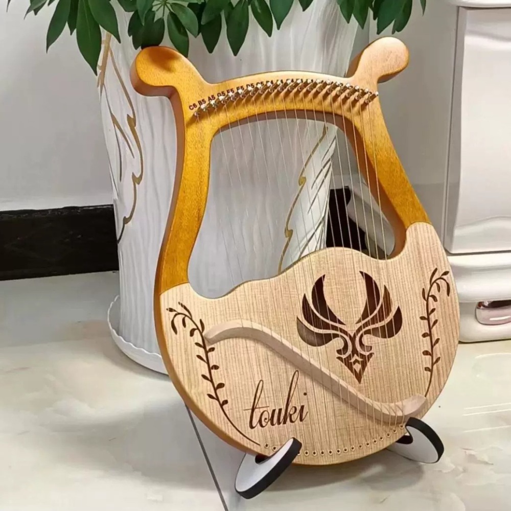 Vintage Solid Wood 19/24 Strin - Musical Instrument Lyre 评论和价格