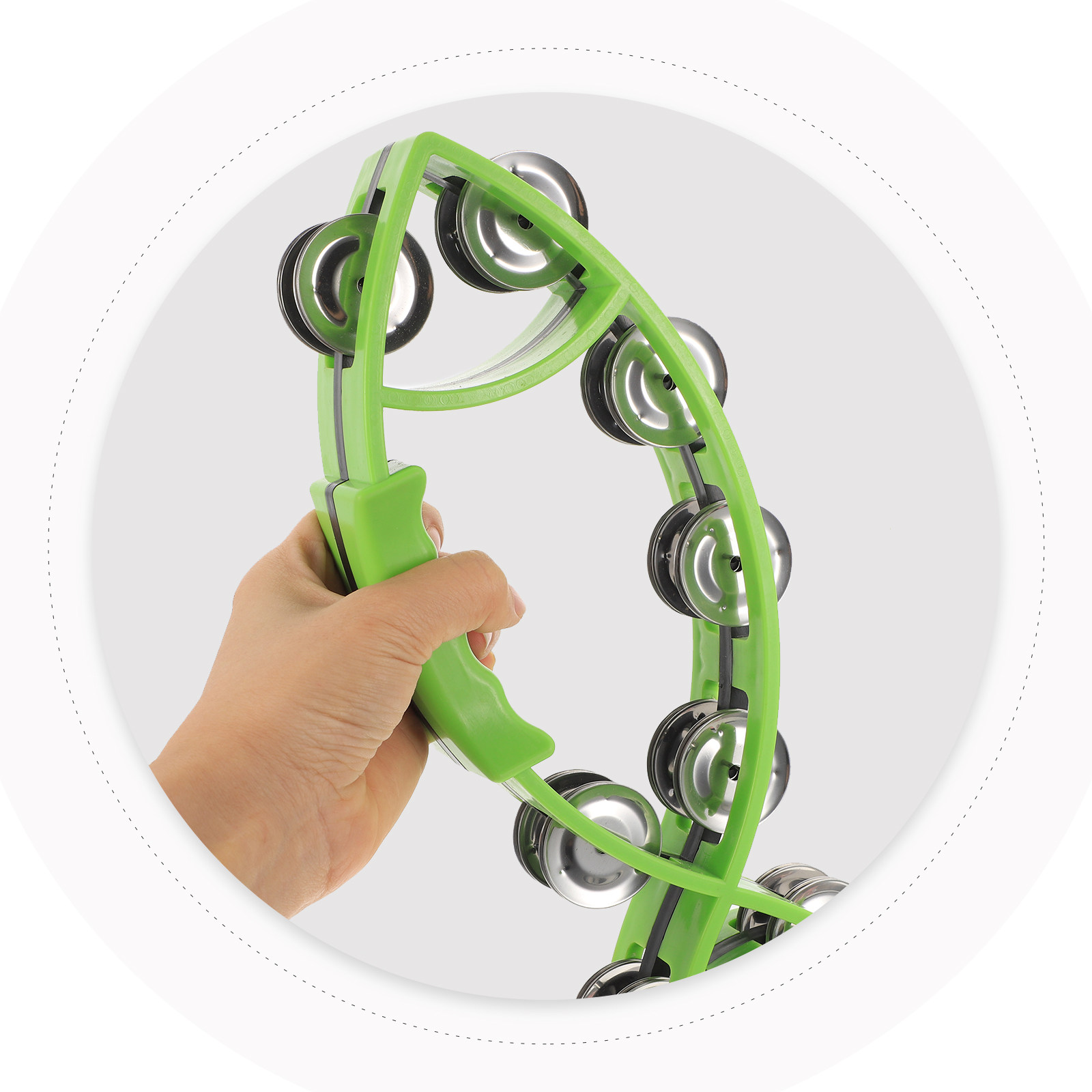 Handheld Percussion Tambourine - Musical Instrument Tambourine 评论和价格