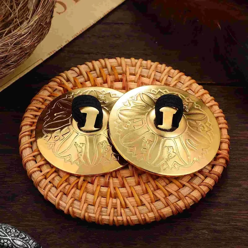2PCS Copper Finger Cymbals Bel - Musical Instrument Percussion 评论和价格