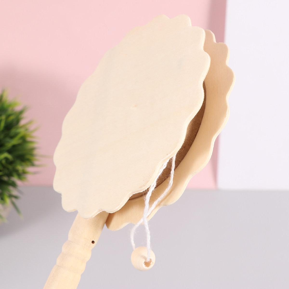 5Pcs A Drum Shaped Rattle Wood - Musical Instrument Painting 评论和价格