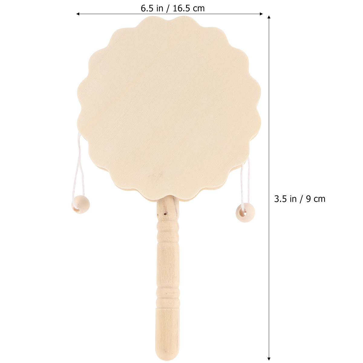 5Pcs A Drum Shaped Rattle Wood - Musical Instrument Painting 评论和价格