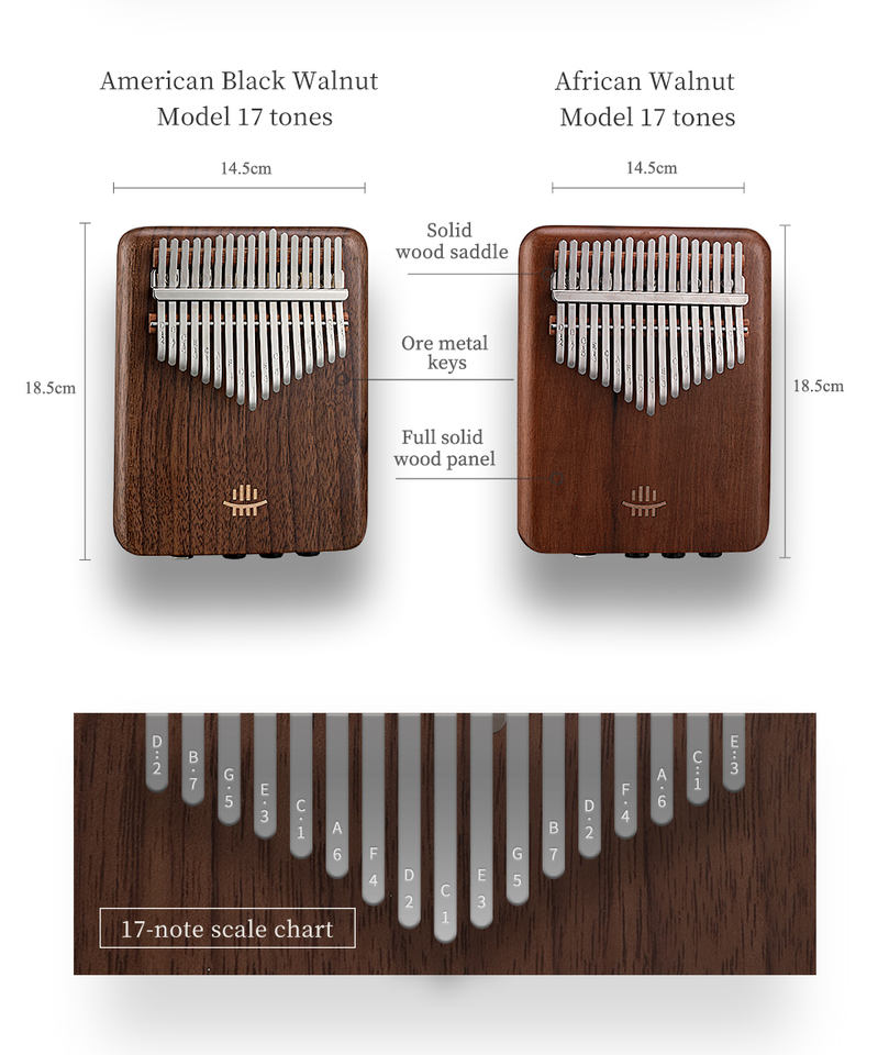 A-17 American Black Walnut Thu - Musical Instrument Percussion 评论和价格
