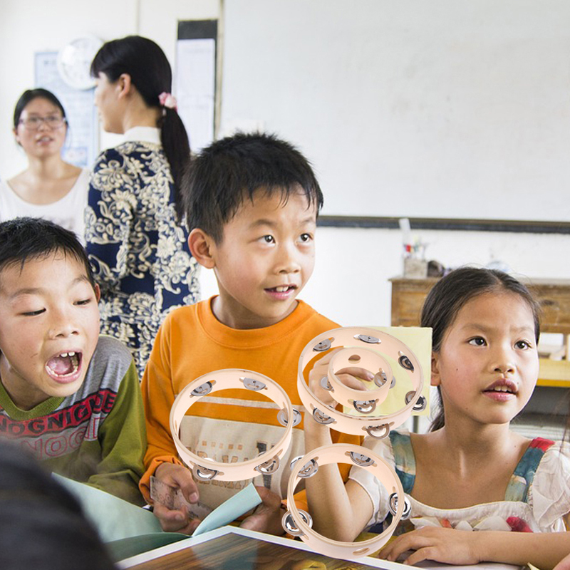 4/6/7/8/10Inch Hand Drums Toys - Musical Instrument Tambourine 评论和价格