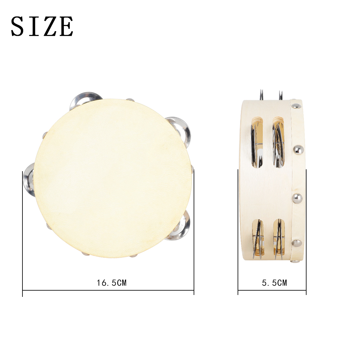 Orff Tambourine 6 Inch Sheepsk - Musical Instrument Tambourine 评论和价格