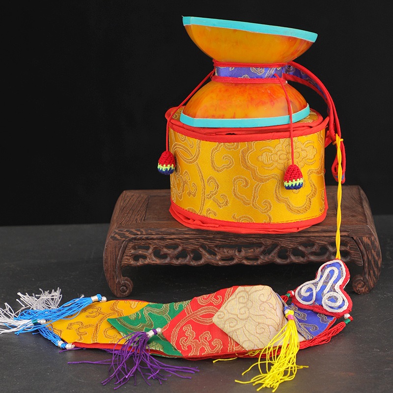 12CM Nepalese Hand Drums With  - Musical Instrument Tambourine 评论和价格
