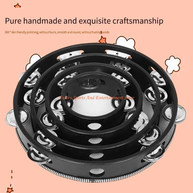 C4DE 4pcs Double Row Bells Tam - Musical Instrument Tambourine 评论和价格
