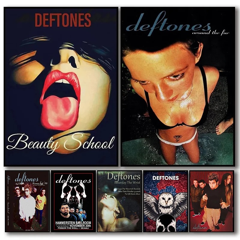 Retro Band Deftones Poster Aes - Musical Instrument Painting 评论和价格