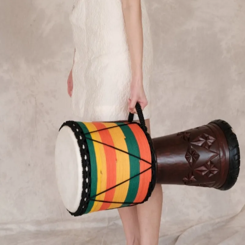12 Inch Djembe Mahogany Africa - Musical Instrument Percussion 评论和价格