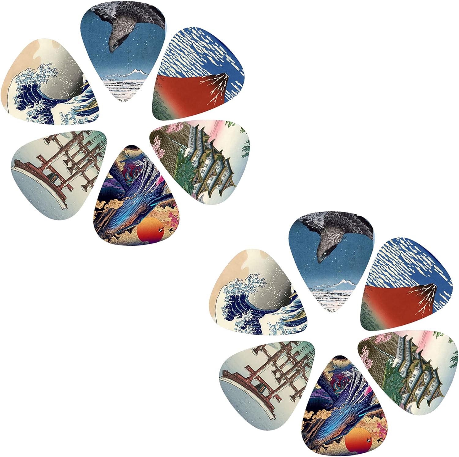 New 12pcs/set  Guitar Picks -  - Musical Instrument Painting 评论和价格