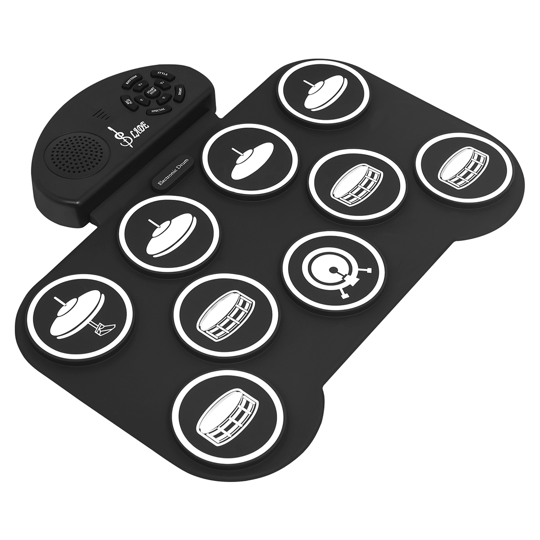 Foldable 9 Pads Roll‑Up Electr - Musical Instrument Percussion 评论和价格