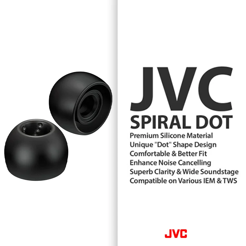 JVC Spiral Dot Eartips Silicon - Anker Speaker Soundcore Boom 2 评论和价格
