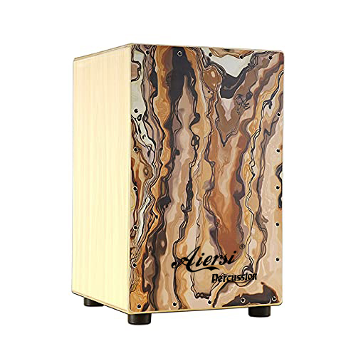 Colour Wood Hand Cajon Box Dru - Musical Instrument Percussion 评论和价格