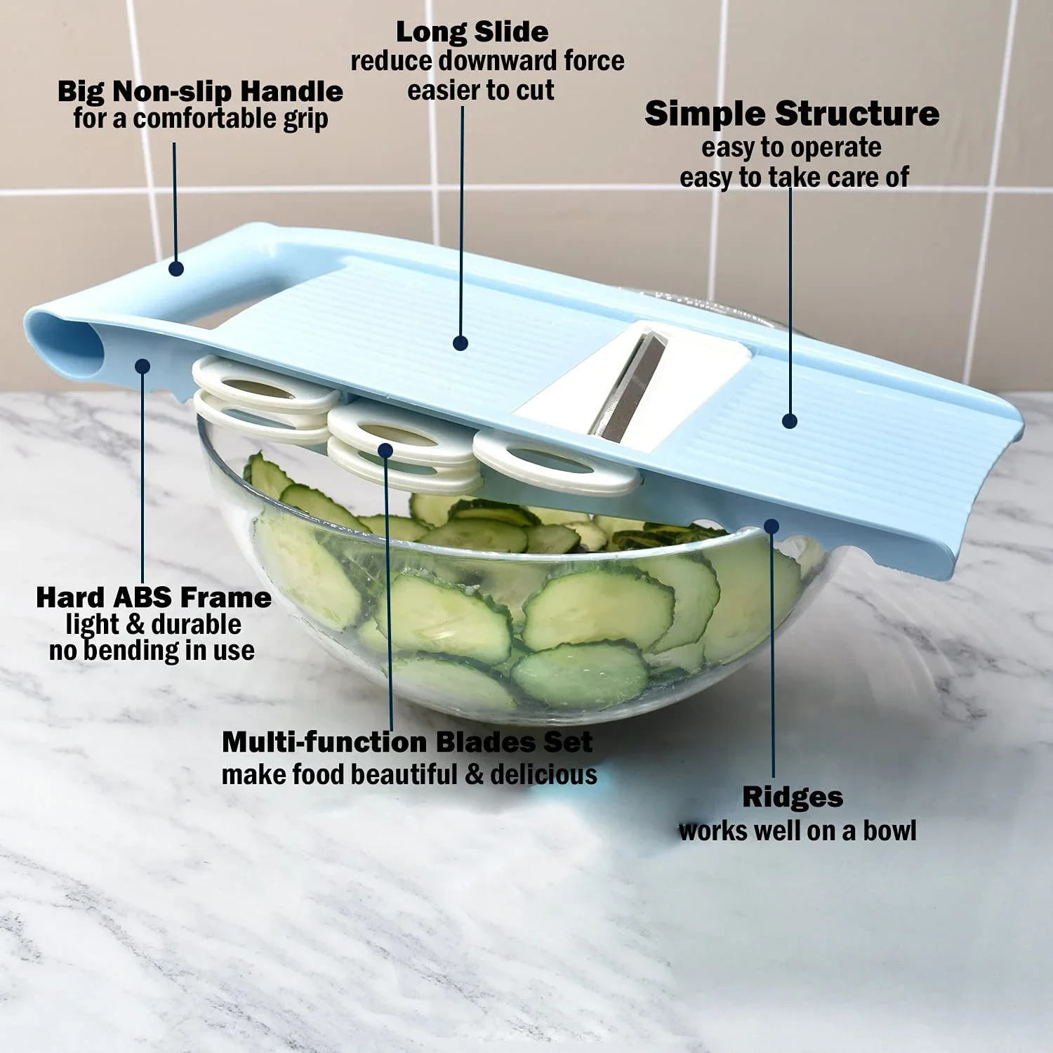 5 in 1 Mandoline Slicer for Ki - Mandolin A Style 评论和价格